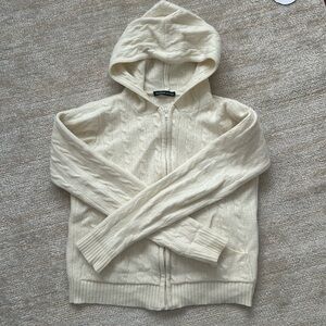 brandy melville cable knit zip up